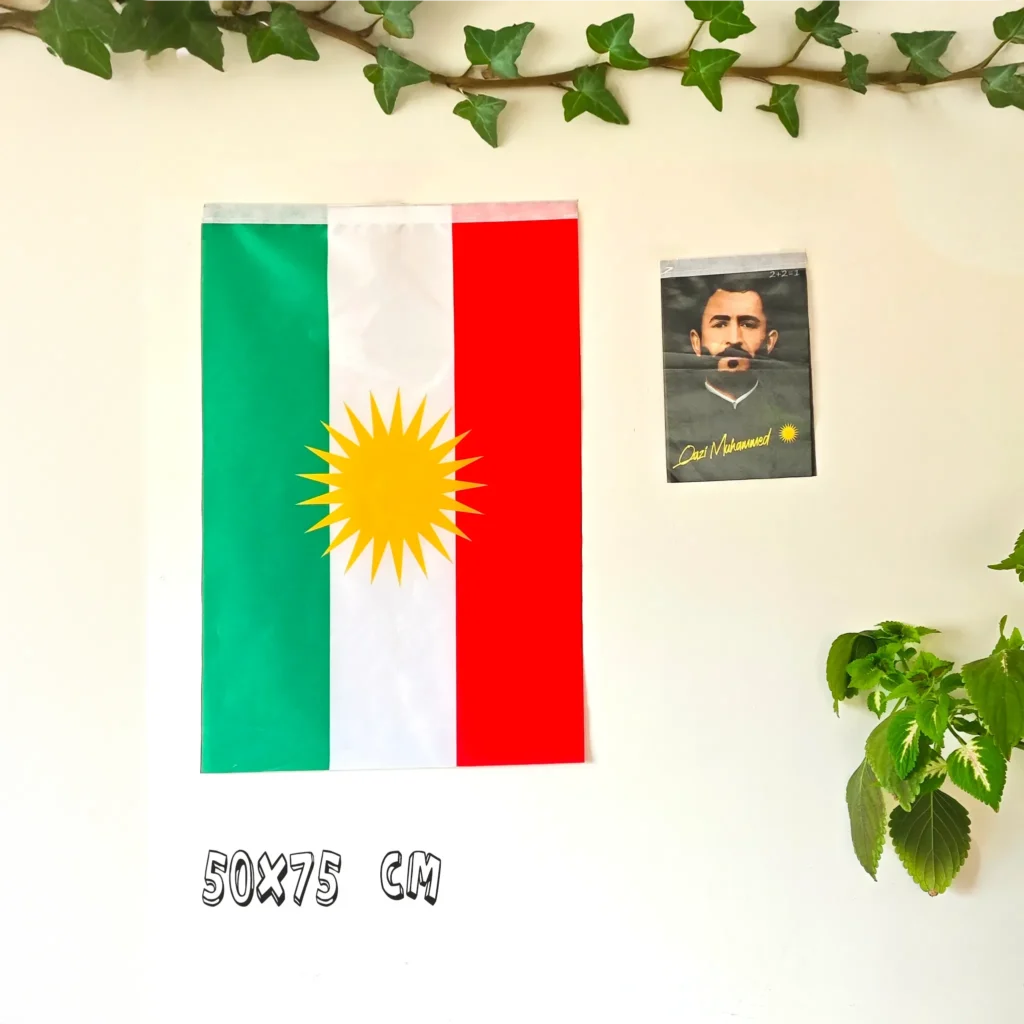 5075 sade Kürdistan Bayrağı 50*75 cm Raşel Kumaş