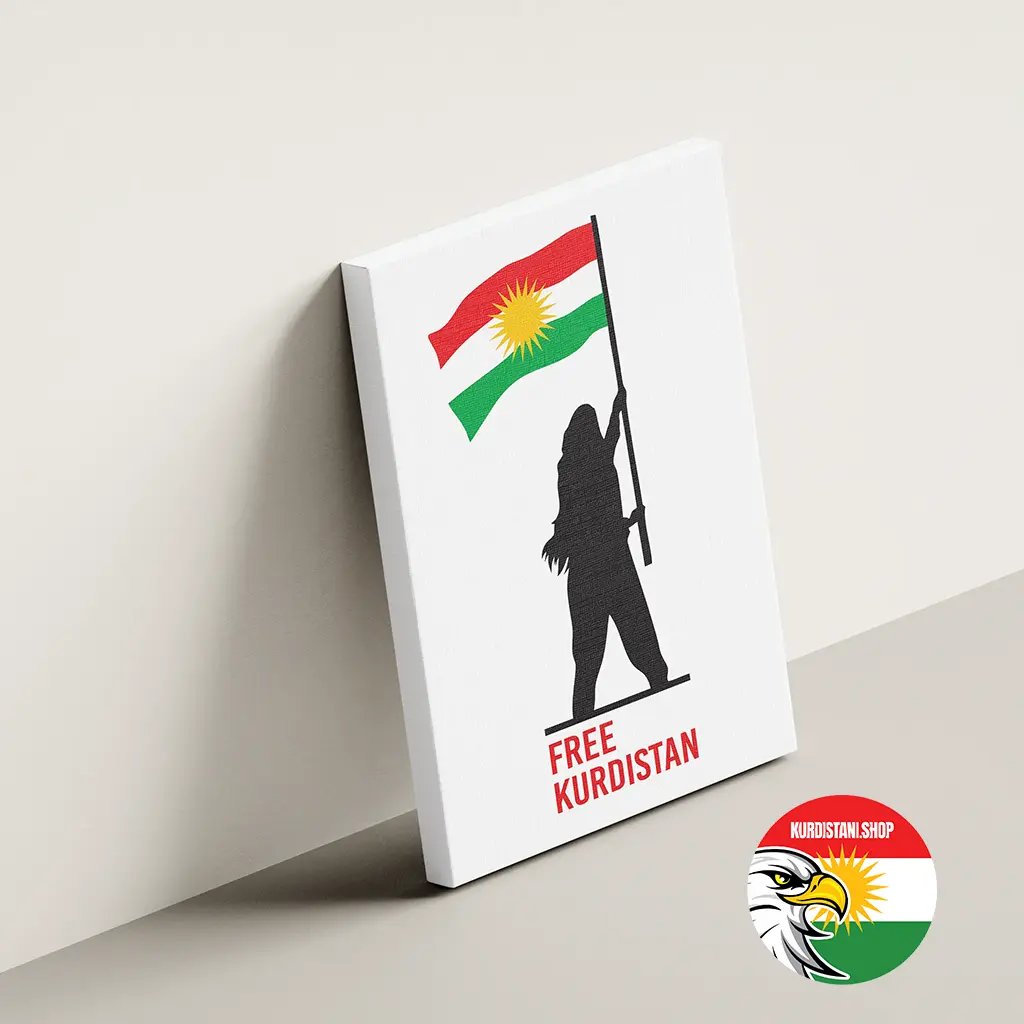 free-krd Kurdistan Tablo Kaliteli Kumaş Kanvas Tablo 50*75 cm