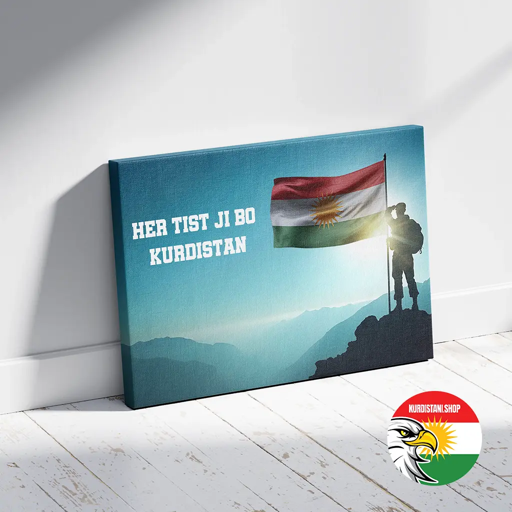 hertist Kurdistan Tablo Kaliteli Kumaş Kanvas Tablo 50*75 cm
