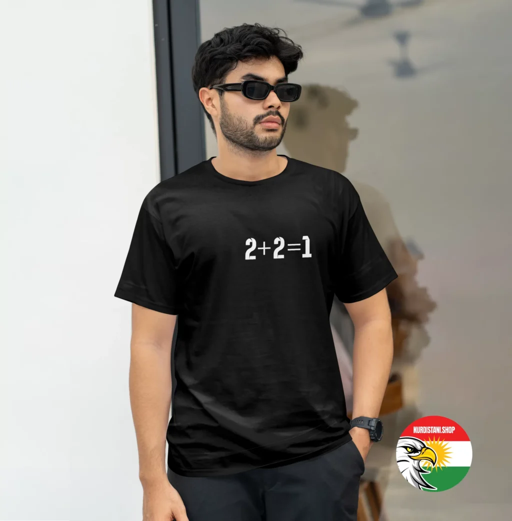 221s Kaliteli Baskı Kurdistani Tişörtler Siyah Penye Kumaş