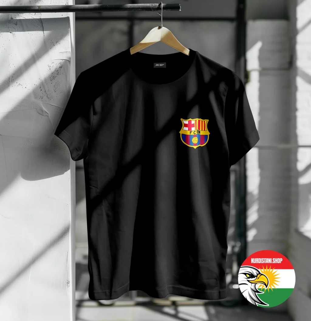 barca Kaliteli Baskı Kurdistani Tişörtler Siyah Penye Kumaş