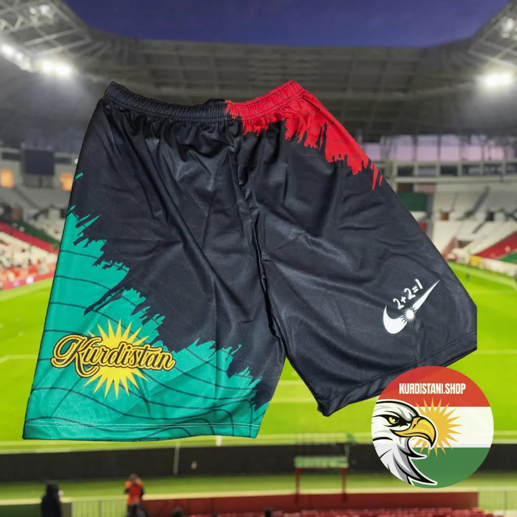short-ras-on Kurdistan Bayraklı Futbol Şortu - Soccer Short